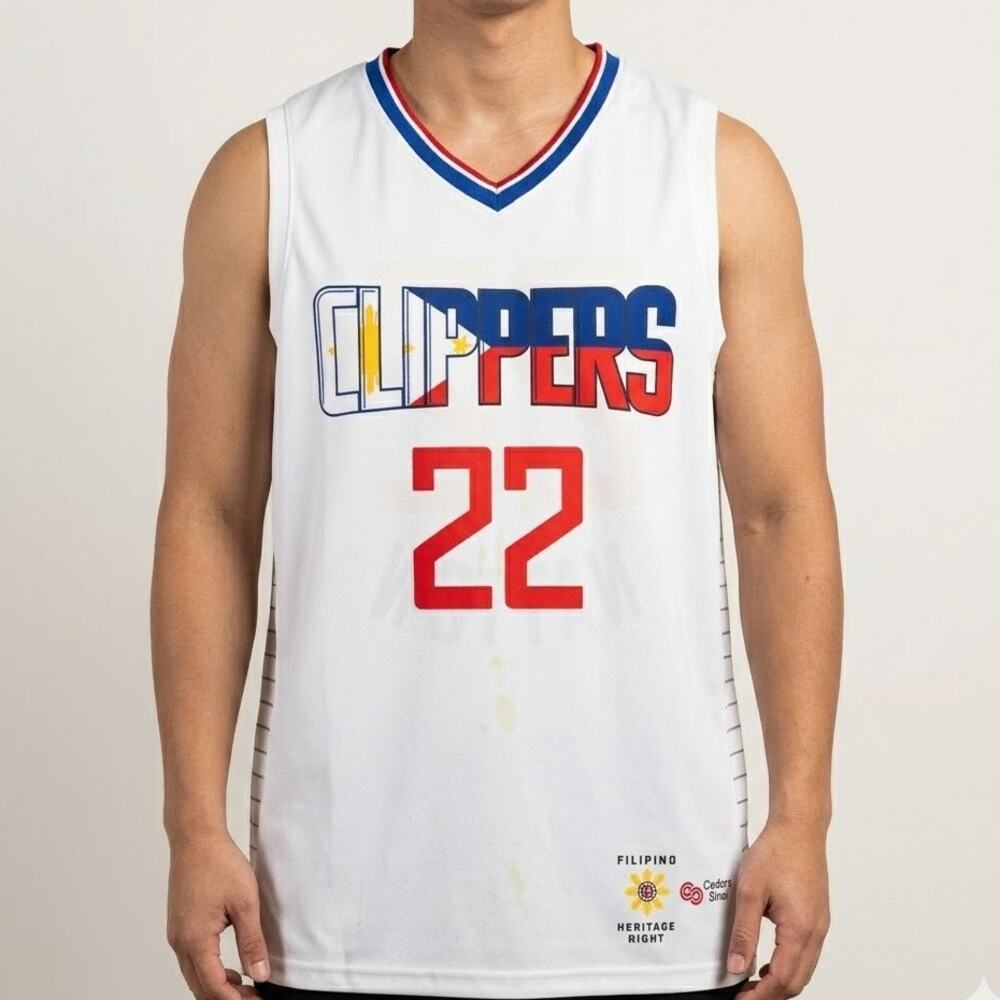 Los Angeles Clippers Jersey #22 Filipino Heritage Tank Top White Mens Size XL